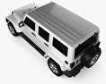 Jeep Wrangler Unlimited Sahara 2017 Modèle 3d vue du dessus