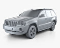 Jeep Grand Cherokee WK Laredo 2010 3Dモデル clay render