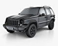 Jeep Liberty KJ Limited 2007 3d model wire render
