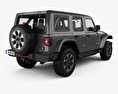 Jeep Wrangler Unlimited Sahara 2020 3Dモデル 後ろ姿