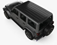 Jeep Wrangler Unlimited Sahara 2020 Modello 3D vista dall'alto