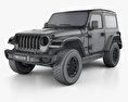 Jeep Wrangler Rubicon 2020 3d model wire render