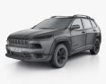 Jeep Cherokee Limited 2018 3D 모델  wire render