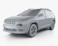Jeep Cherokee Limited 2018 3D模型 clay render
