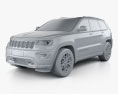 Jeep Grand Cherokee Overland 2020 3D模型 clay render