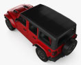 Jeep Wrangler 4-door Rubicon 2020 3d model top view