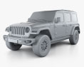 Jeep Wrangler 4-door Rubicon 2020 3d model clay render