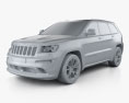 Jeep Grand Cherokee SRT8 2016 3Dモデル clay render