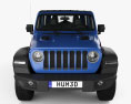 Jeep Wrangler Unlimited Rubicon 4-door 2020 3d model front view