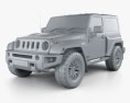 Jeep Wrangler Project Kahn JC300 Chelsea Black Hawk 2-door RHD with HQ interior 2019 3d model clay render