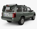 Jeep Commander Limited с детальным интерьером 2010 3D модель back view