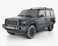 Jeep Commander Limited 인테리어 가 있는 2010 3D 모델  wire render