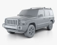Jeep Commander Limited with HQ interior 2010 3d model clay render