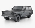 Jeep Cherokee S 4도어 1977 3D 모델  wire render