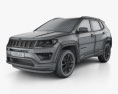 Jeep Compass Limited HQインテリアと 2021 3Dモデル wire render