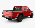 Jeep Gladiator Rubicon with HQ interior 2023 3d model back view