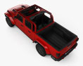 Jeep Gladiator Rubicon con interni 2023 Modello 3D vista dall'alto