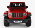 Jeep Gladiator Rubicon with HQ interior 2023 3d model front view