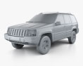 Jeep Grand Cherokee 1999 3D-Modell clay render