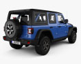 Jeep Wrangler 4-door Unlimited Rubicon with HQ interior 2020 3d model back view