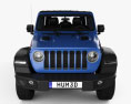 Jeep Wrangler 4-door Unlimited Rubicon with HQ interior 2020 3d model front view