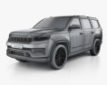 Jeep Grand Wagoneer concept 2023 3D модель wire render