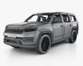 Jeep Grand Wagoneer з детальним інтер'єром 2023 3D модель wire render