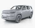 Jeep Grand Wagoneer з детальним інтер'єром 2023 3D модель clay render