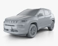 Jeep Compass S 4xe 2024 3d model clay render