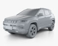Jeep Compass Trailhawk 4xe 2024 3D 모델  clay render