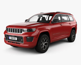 3D model of Jeep Grand Cherokee L Overland 2024