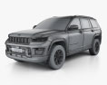 Jeep Grand Cherokee L Overland 2024 3D模型 wire render