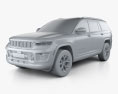 Jeep Grand Cherokee L Overland 2024 3Dモデル clay render