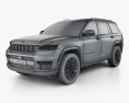 Jeep Grand Cherokee L Summit 2024 3Dモデル wire render