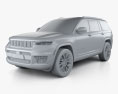Jeep Grand Cherokee L Summit 2024 3d model clay render
