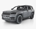 Jeep Grand Cherokee L Summit з детальним інтер'єром 2024 3D модель wire render