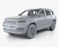 Jeep Grand Cherokee L Summit with HQ interior 2024 3d model clay render
