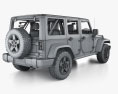 Jeep Wrangler Unlimited 5ドア インテリアと 2015 3Dモデル