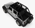 Jeep Wrangler Unlimited 5 porte con interni 2015 Modello 3D vista dall'alto