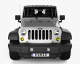 Jeep Wrangler Unlimited 5도어 인테리어 가 있는 2015 3D 모델  front view