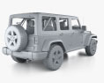 Jeep Wrangler Unlimited 5 porte con interni 2015 Modello 3D