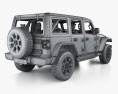 Jeep Wrangler Unlimited Sahara mit Innenraum 2021 3D-Modell