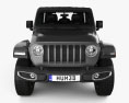 Jeep Wrangler Unlimited Sahara with HQ interior 2021 3d model front view