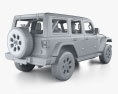Jeep Wrangler Unlimited Sahara インテリアと 2021 3Dモデル