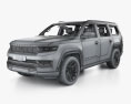 Jeep Grand Wagoneer Series III 인테리어 가 있는 2023 3D 모델  wire render