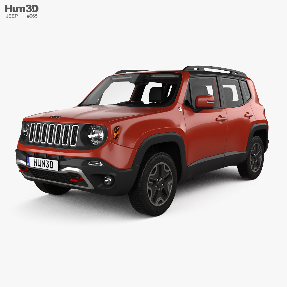 Jeep Renegade Trailhawk with HQ interior 2017 3D model