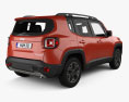 Jeep Renegade Trailhawk with HQ interior 2017 3d model back view