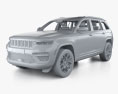 Jeep Grand Cherokee Summit Reserve 인테리어 가 있는 2024 3D 모델  clay render