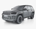 Jeep Grand Cherokee 4xe Overland 2024 3d model wire render