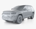Jeep Grand Cherokee 4xe Overland 2024 Modèle 3d clay render